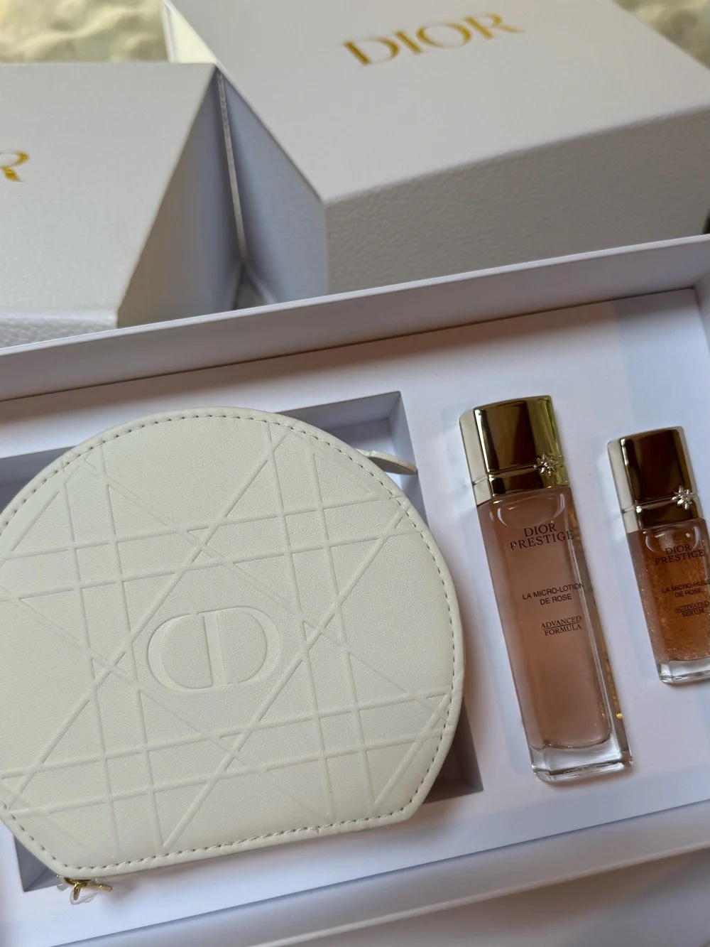 Dior Prestige White Vanity case & Dior Prestige Gift Set